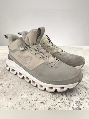 On Running Cloud Hi High-Top Sneakers Glacier Grey Women’s size 9